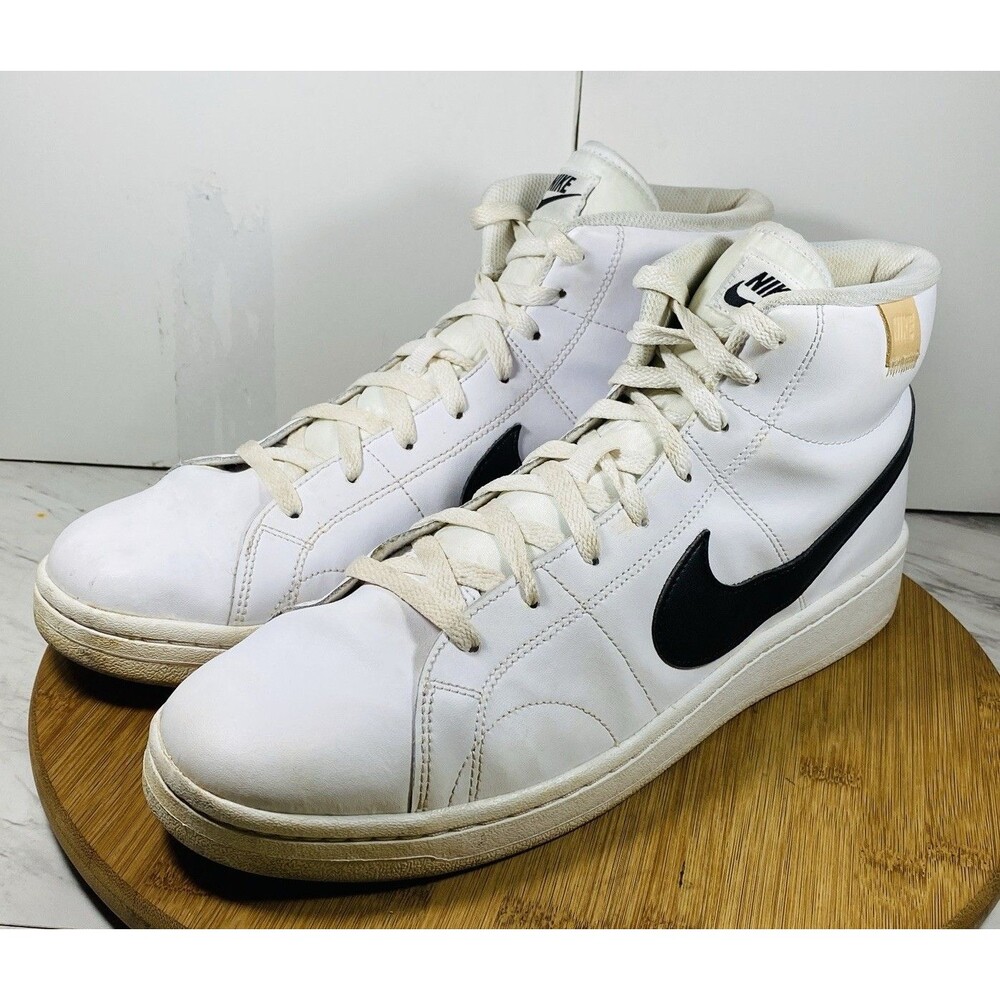 Nike Court Royale 2 Mid Shoes White Black CQ9179-100 Men's Sz 12